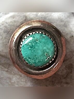 Vintage Sterling Silver Turquoise Native American Pin